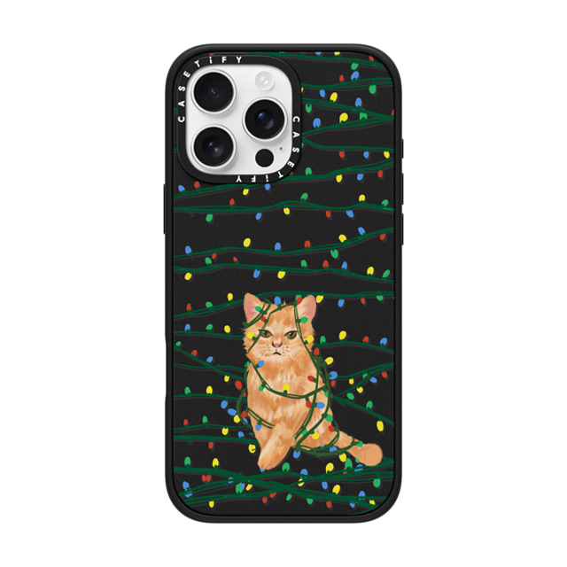 CASETiFY iPhone 16 Pro Max ケース マットブラック インパクトケース MagSafe対応 Meowy Catmas casetify_artist