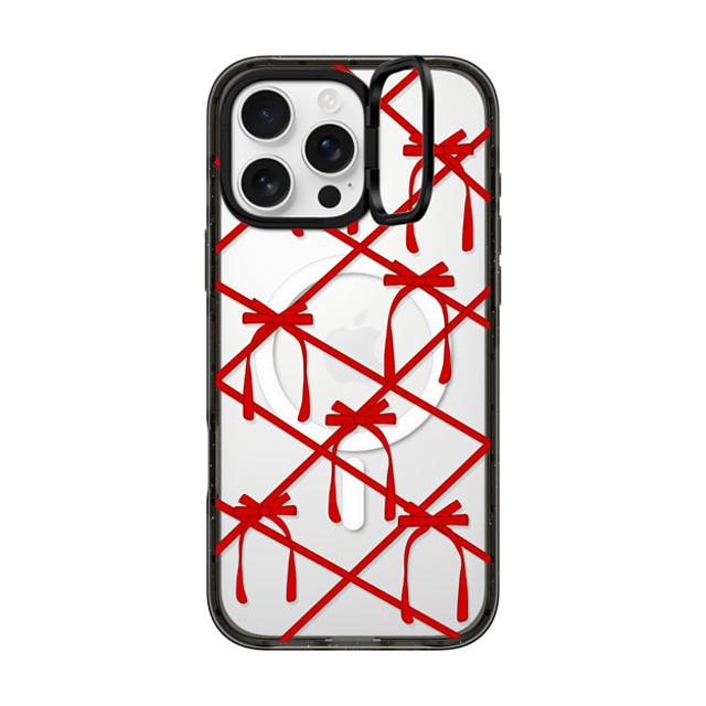 CASETiFY iPhone 16 Pro Max ケース ブラック インパクトリングスタンドケース MagSafe対応 Bow casetify_artist