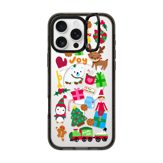 CASETiFY iPhone 16 Pro Max ケース ブラック インパクトリングスタンドケース MagSafe対応 Holiday Cheer casetify_artist