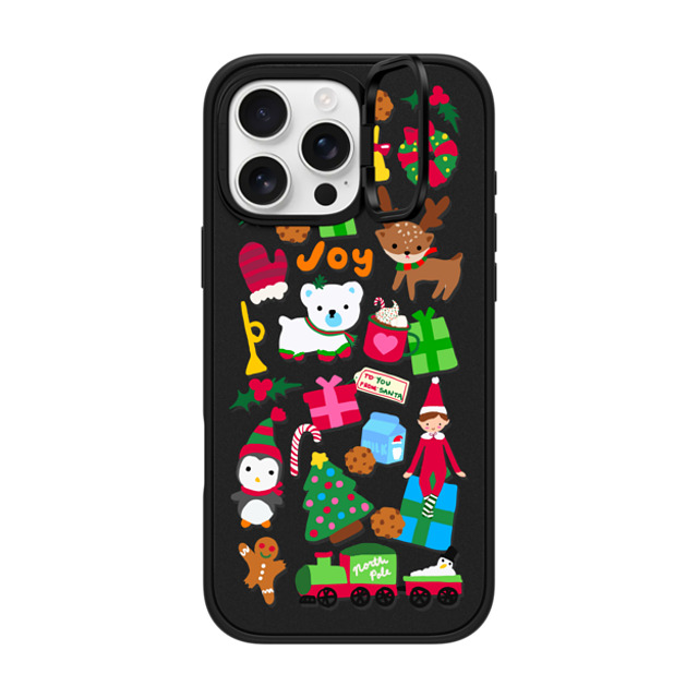 CASETiFY iPhone 16 Pro Max ケース マットブラック インパクトリングスタンドケース MagSafe対応 Holiday Cheer casetify_artist