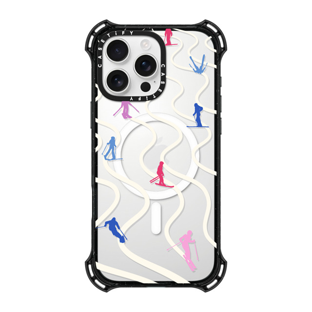 CASETiFY iPhone 16 Pro Max ケース ブラック バウンスケース Downhill Skiing casetify_artist