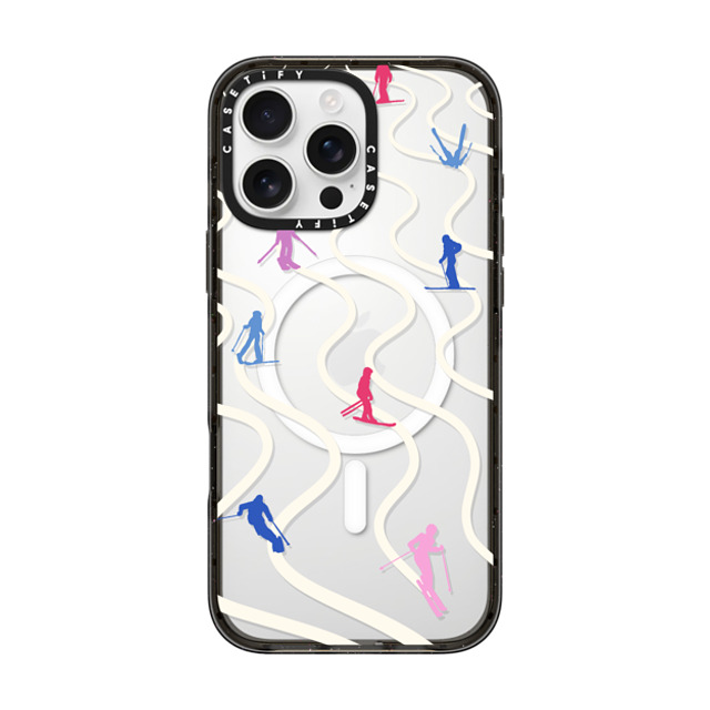 CASETiFY iPhone 16 Pro Max ケース ブラック インパクトケース MagSafe対応 Downhill Skiing casetify_artist