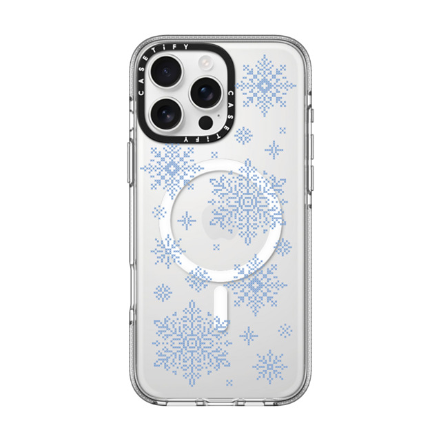 CASETiFY iPhone 16 Pro Max ケース クリア クリア ケース MagSafe対応 Needlepoint Snowflakes casetify_artist