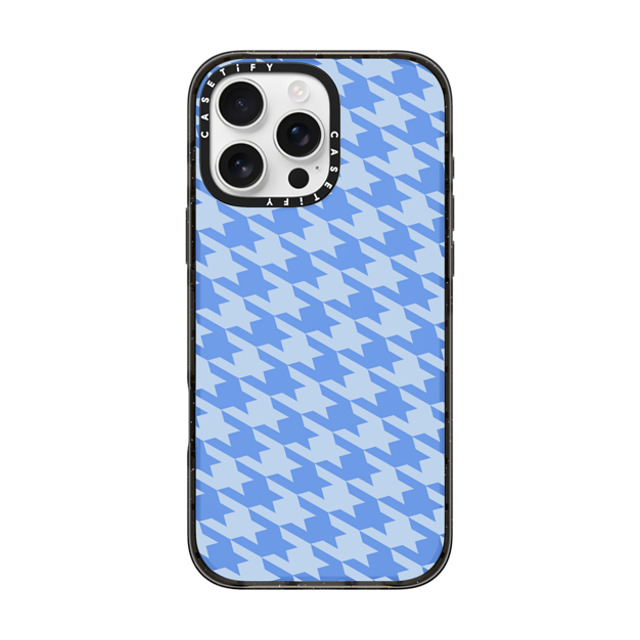 CASETiFY iPhone 16 Pro Max Case Black インパクトケース Blue Houndstooth casetify_artist Mother's Day CASETiFY iPhone 16 Pro Max Case Black インパクトケース Blue Houndstooth casetify_artist Mother's Day