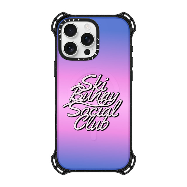 CASETiFY iPhone 16 Pro Max ケース ブラック バウンスケース Ski Bunny Social Club casetify_artist