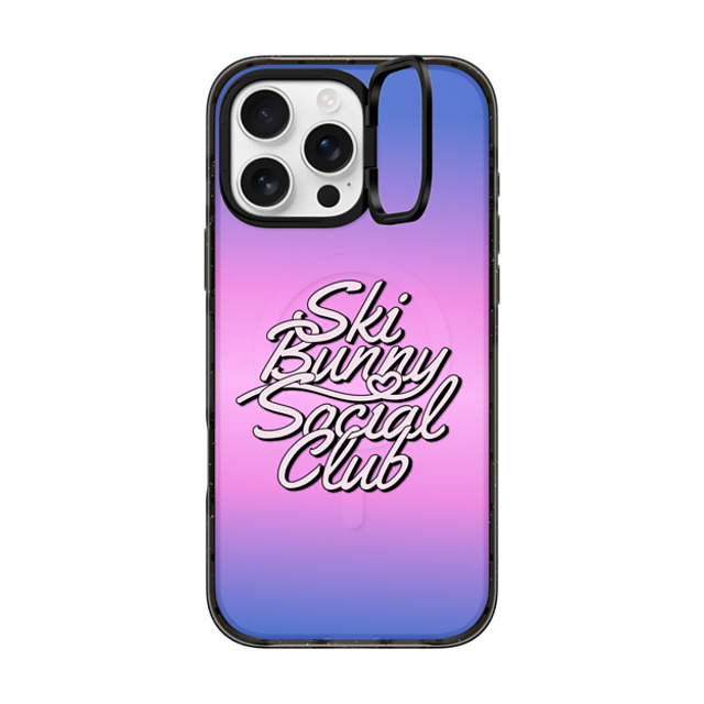 CASETiFY iPhone 16 Pro Max ケース ブラック インパクトリングスタンドケース MagSafe対応 Ski Bunny Social Club casetify_artist