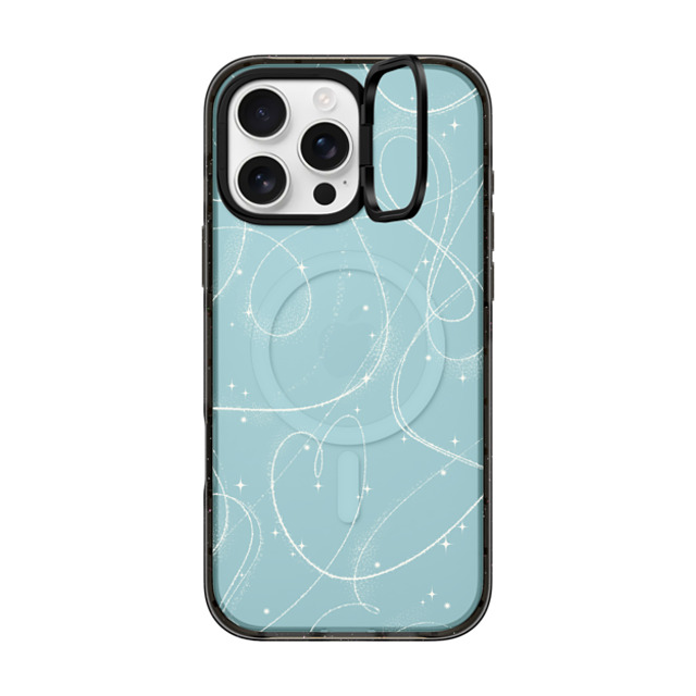 CASETiFY iPhone 16 Pro Max ケース ブラック インパクトリングスタンドケース MagSafe対応 Pond Skating casetify_artist