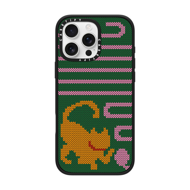 CASETiFY iPhone 16 Pro Max ケース マットブラック インパクトケース MagSafe対応 Cat Mas Sweater casetify_artist