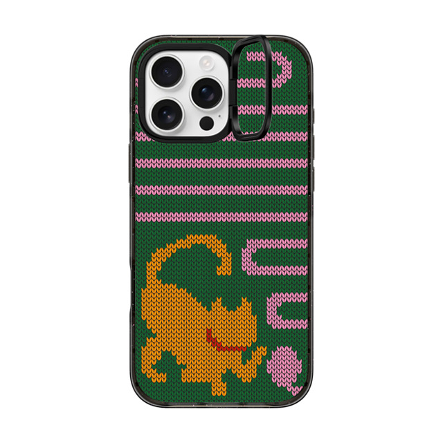 CASETiFY iPhone 16 Pro Max ケース ブラック インパクトリングスタンドケース MagSafe対応 Cat Mas Sweater casetify_artist