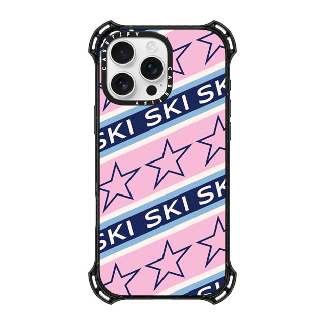 CASETiFY iPhone 16 Pro Max ケース ブラック バウンスケース Ski Star Stripes casetify_artist