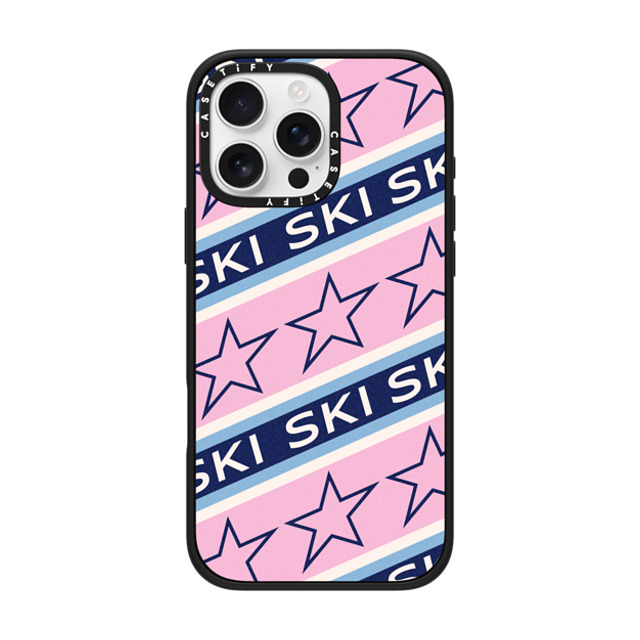 CASETiFY iPhone 16 Pro Max ケース マットブラック インパクトケース MagSafe対応 Ski Star Stripes casetify_artist