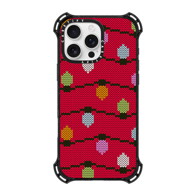 CASETiFY iPhone 16 Pro Max ケース ブラック バウンスケース Ugly Christmas Sweater casetify_artist