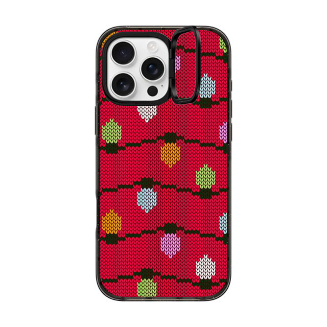 CASETiFY iPhone 16 Pro Max ケース ブラック インパクトリングスタンドケース MagSafe対応 Ugly Christmas Sweater casetify_artist