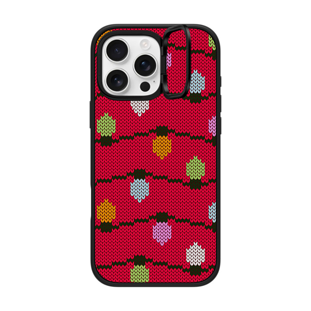 CASETiFY iPhone 16 Pro Max ケース マットブラック インパクトリングスタンドケース MagSafe対応 Ugly Christmas Sweater casetify_artist