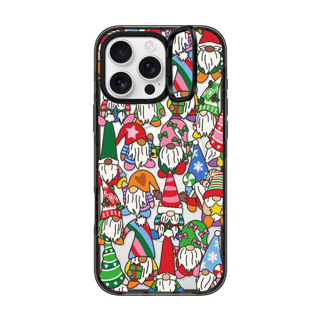 CASETiFY iPhone 16 Pro Max ケース ブラック インパクトリングスタンドケース MagSafe対応 Gnome for the Holidays casetify_artist