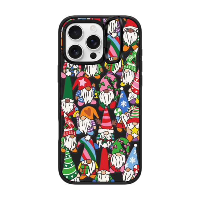 CASETiFY iPhone 16 Pro Max ケース マットブラック インパクトリングスタンドケース MagSafe対応 Gnome for the Holidays casetify_artist