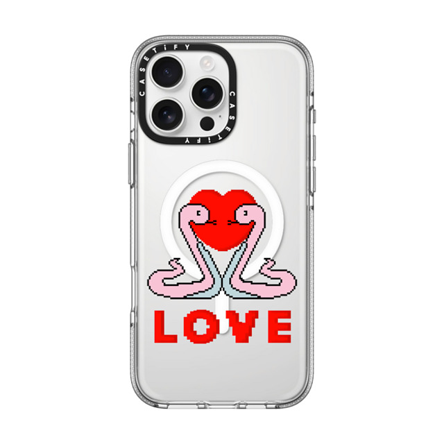 CASETiFY iPhone 16 Pro Max ケース クリア クリア ケース MagSafe対応 Pixel Snake casetify_artist