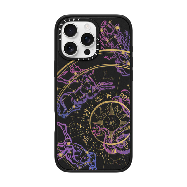 CASETiFY iPhone 16 Pro Max Case マットブラック インパクトケース MagSafe対応 Mysterious Zodiac casetify_artist Father's Day CASETiFY iPhone 16 Pro Max Case マットブラック インパクトケース MagSafe対応 Mysterious Zodiac casetify_artist Father's Day