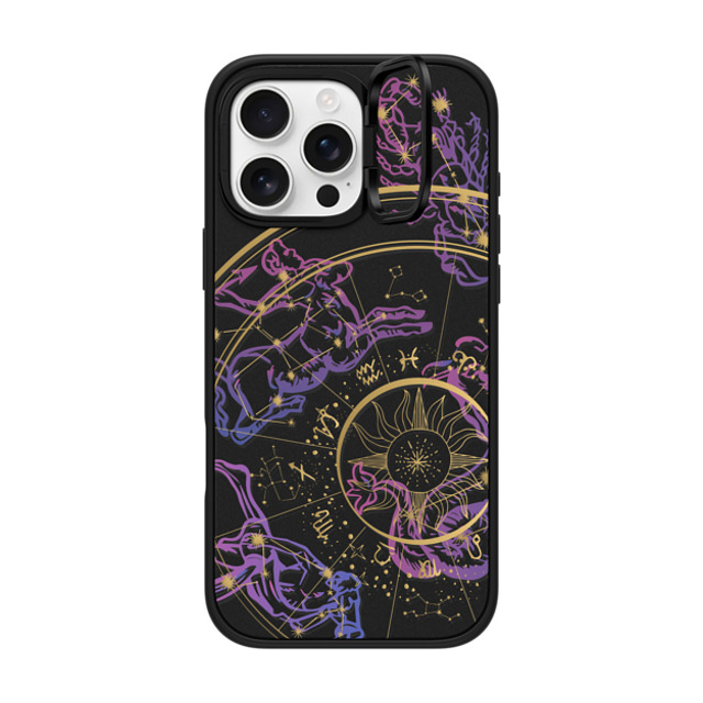 CASETiFY iPhone 16 Pro Max ケース マットブラック インパクトリングスタンドケース MagSafe対応 Mysterious Zodiac casetify_artist