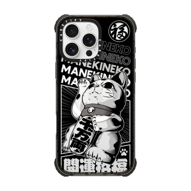 CASETiFY iPhone 16 Pro Max Case Black ウルトラ インパクトケース MagSafe 対応 Lucky Cat Comic casetify_artist CASETiFY iPhone 16 Pro Max Case Black ウルトラ インパクトケース MagSafe 対応 Lucky Cat Comic casetify_artist