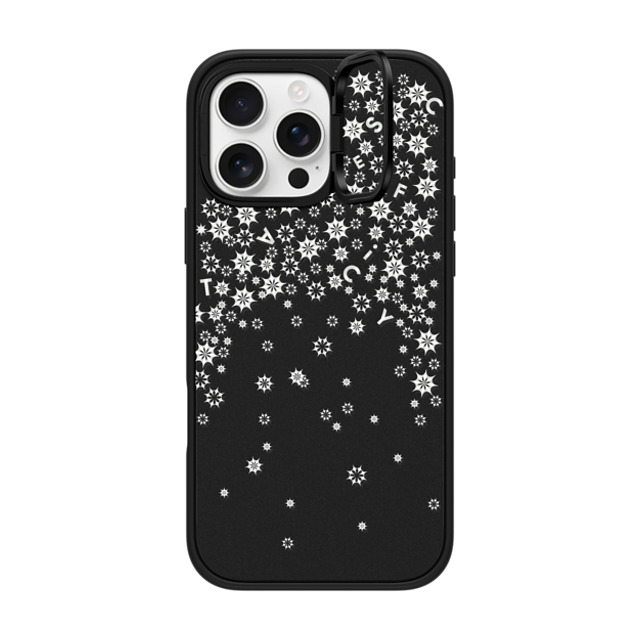 CASETiFY iPhone 16 Pro Max ケース マットブラック インパクトリングスタンドケース MagSafe対応 Falling Snow casetify_artist