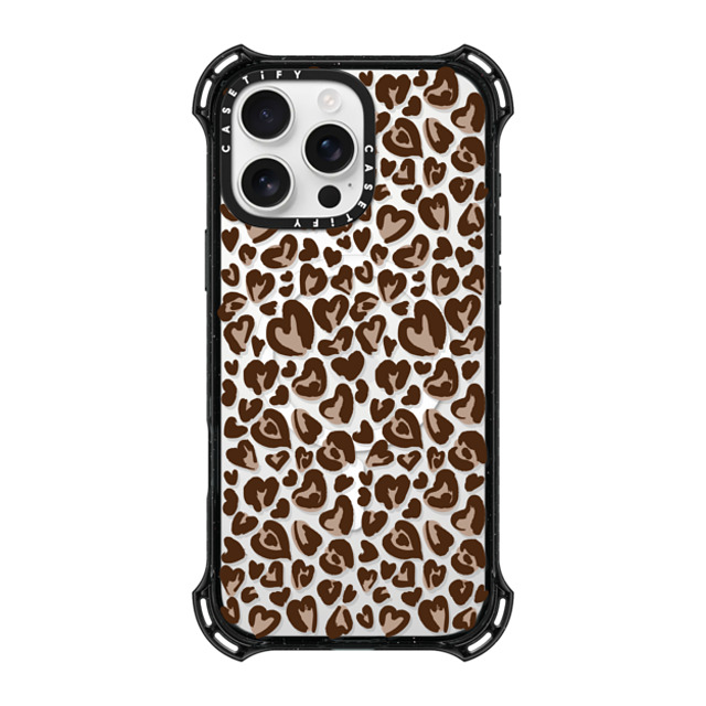 CASETiFY iPhone 16 Pro Max Case Black バウンスケース Leopard Love- Brown casetify_artist CASETiFY iPhone 16 Pro Max Case Black バウンスケース Leopard Love- Brown casetify_artist