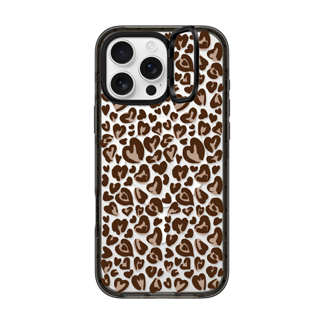 CASETiFY iPhone 16 Pro Max Case Black インパクトリングスタンドケース MagSafe対応 Leopard Love- Brown casetify_artist Father's Day CASETiFY iPhone 16 Pro Max Case Black インパクトリングスタンドケース MagSafe対応 Leopard Love- Brown casetify_artist Father's Day