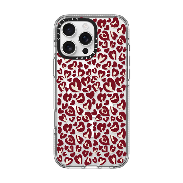 CASETiFY iPhone 16 Pro Max Case クリア クリア ケース MagSafe対応 Leopard Love- Red casetify_artist Back to School CASETiFY iPhone 16 Pro Max Case クリア クリア ケース MagSafe対応 Leopard Love- Red casetify_artist Back to School