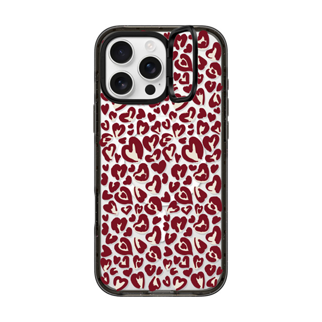 CASETiFY iPhone 16 Pro Max Case Black インパクトリングスタンドケース MagSafe対応 Leopard Love- Red casetify_artist Back to School CASETiFY iPhone 16 Pro Max Case Black インパクトリングスタンドケース MagSafe対応 Leopard Love- Red casetify_artist Back to School