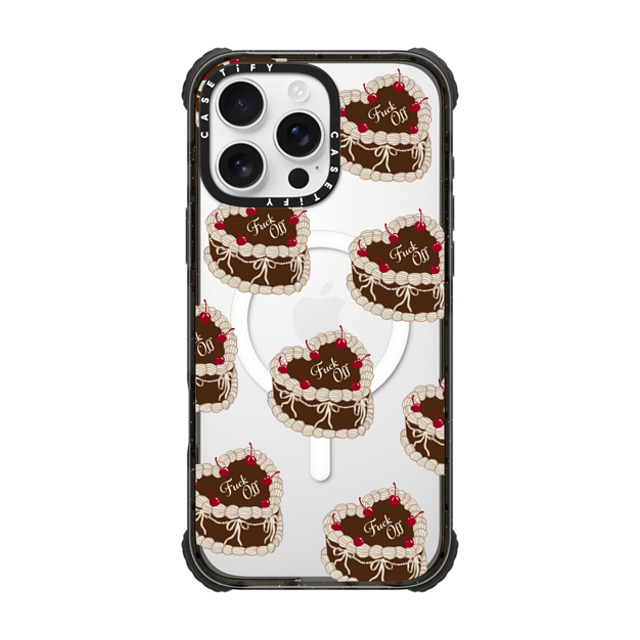 CASETiFY iPhone 16 Pro Max Case Black ウルトラ インパクトケース MagSafe 対応 Fuck Off Sweetheart Cake casetify_artist Mother's Day CASETiFY iPhone 16 Pro Max Case Black ウルトラ インパクトケース MagSafe 対応 Fuck Off Sweetheart Cake casetify_artist Mother's Day