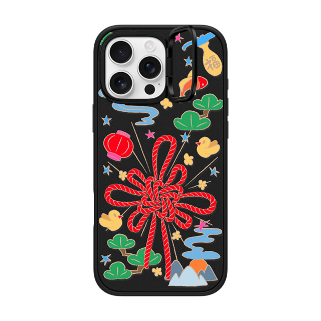 CASETiFY iPhone 16 Pro Max ケース マットブラック インパクトリングスタンドケース MagSafe対応 PING AN Case casetify_artist