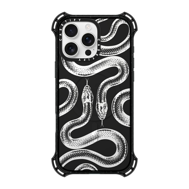 CASETiFY iPhone 16 Pro Max ケース ブラック バウンスケース Transparent Kingsnake casetify_artist