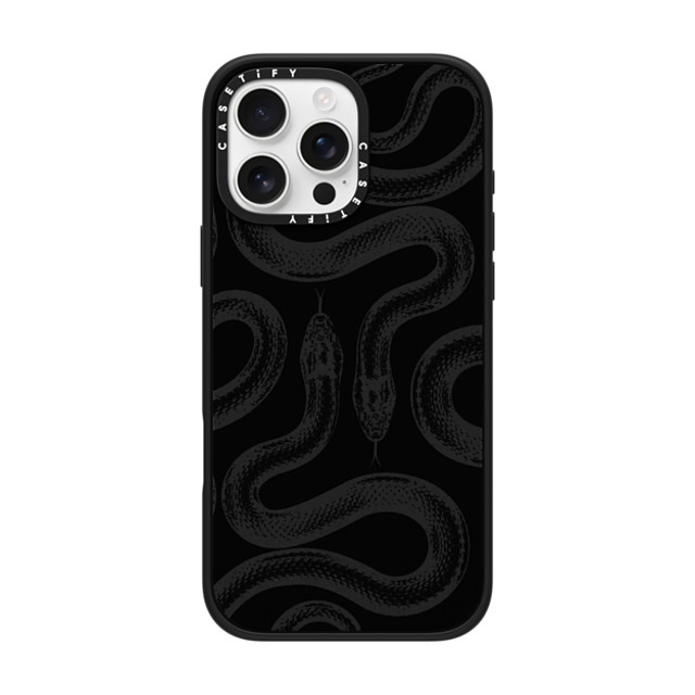 CASETiFY iPhone 16 Pro Max ケース マットブラック インパクトケース MagSafe対応 Transparent Kingsnake casetify_artist