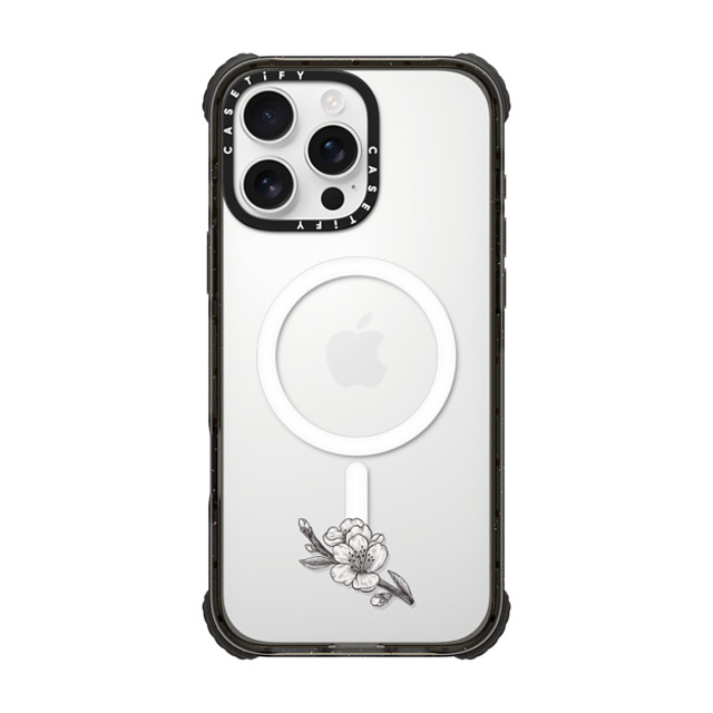 CASETiFY iPhone 16 Pro Max ケース ブラック ウルトラ インパクトケース MagSafe 対応 Floral Floral,Floral Sakura Branch Father's Day CASETiFY iPhone 16 Pro Max ケース ブラック ウルトラ インパクトケース MagSafe 対応 Floral Floral,Floral Sakura Branch Father's Day