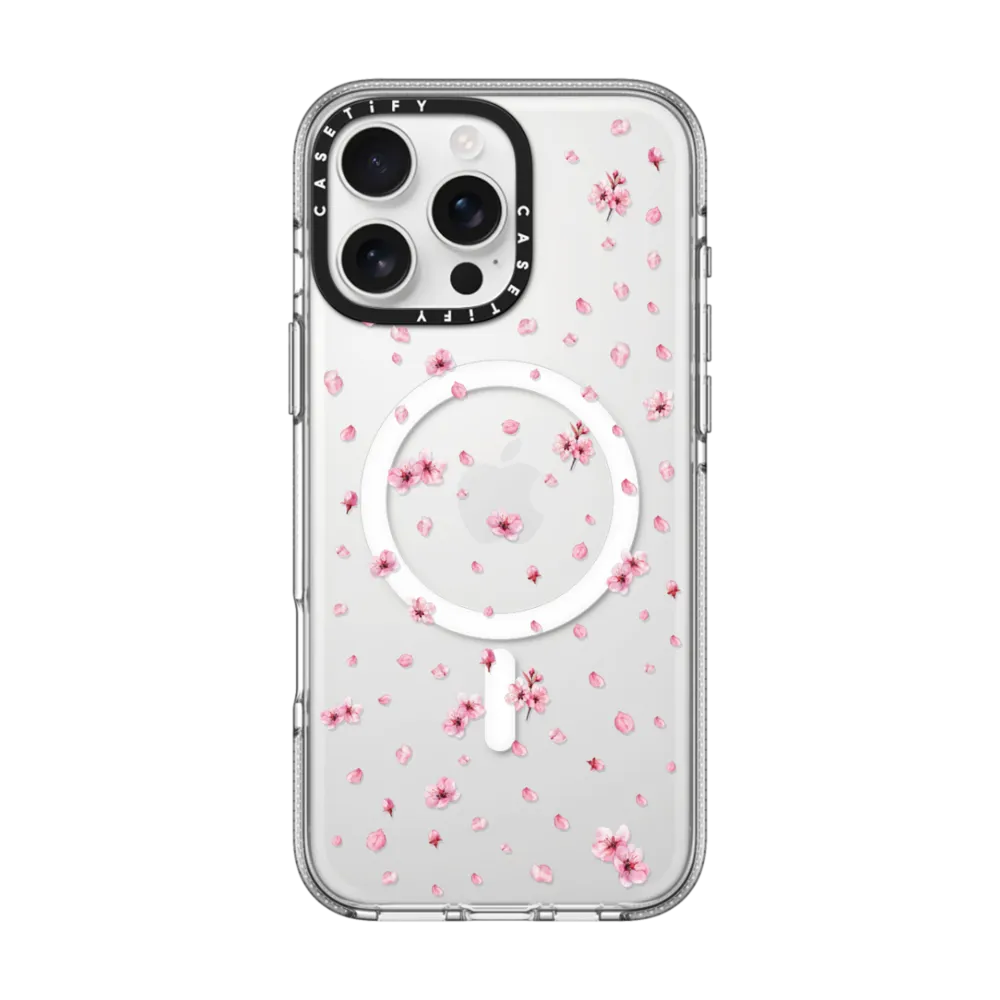 Impact Ring Stand iPhone 16 Pro Max Case MagSafe Compatible - Pressed Sakura