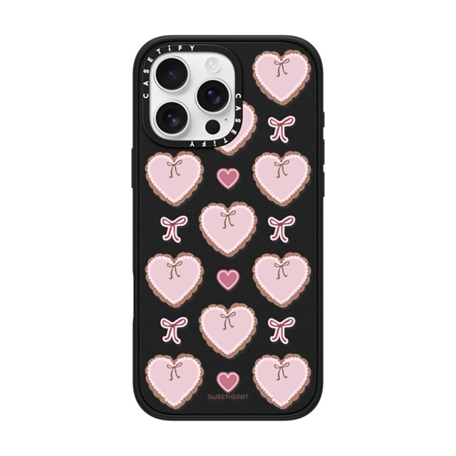 CASETiFY iPhone 16 Pro Max ケース マットブラック インパクトケース MagSafe対応 Sweetheart pattern case casetify_artist