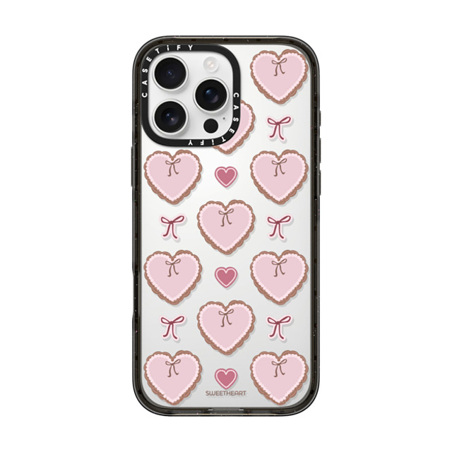 CASETiFY iPhone 16 Pro Max ケース ブラック インパクトケース Sweetheart pattern case casetify_artist