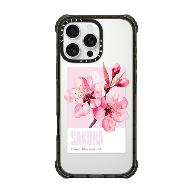 CASETiFY iPhone 16 Pro Max Case Black ウルトラ インパクトケース MagSafe 対応 フローラル Sakura Color Palette CASETiFY iPhone 16 Pro Max Case Black ウルトラ インパクトケース MagSafe 対応 フローラル Sakura Color Palette