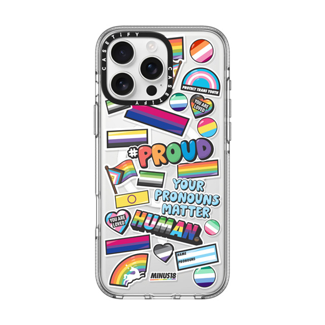 CASETiFY iPhone 16 Pro Max ケース クリア クリア ケース MagSafe対応 Proud To Be by Minus18 casetify_artist