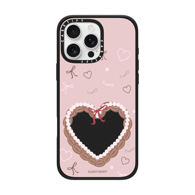 CASETiFY iPhone 16 Pro Max ケース マットブラック インパクトケース MagSafe対応 Sweetheart heart case (Dosan Retail Exclusive) casetify_artist