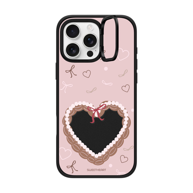 CASETiFY iPhone 16 Pro Max ケース マットブラック インパクトリングスタンドケース MagSafe対応 Sweetheart heart case (Dosan Retail Exclusive) casetify_artist