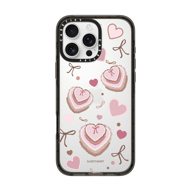 CASETiFY iPhone 16 Pro Max ケース Black インパクトケース Sweetheart cake case casetify_artist