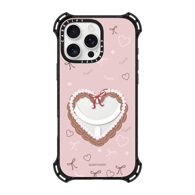 CASETiFY iPhone 16 Pro Max ケース Black バウンスケース Sweetheart heart case (Dosan Retail Exclusive) casetify_artist