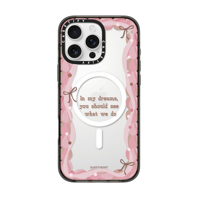 CASETiFY iPhone 16 Pro Max ケース Black インパクトケース MagSafe対応 Sweetheart quote case casetify_artist