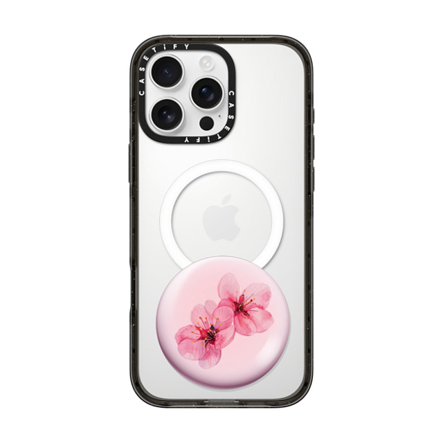 CASETiFY iPhone 16 Pro Max ケース Black インパクトケース MagSafe対応 Sakura Raindrop Cake casetify_artist