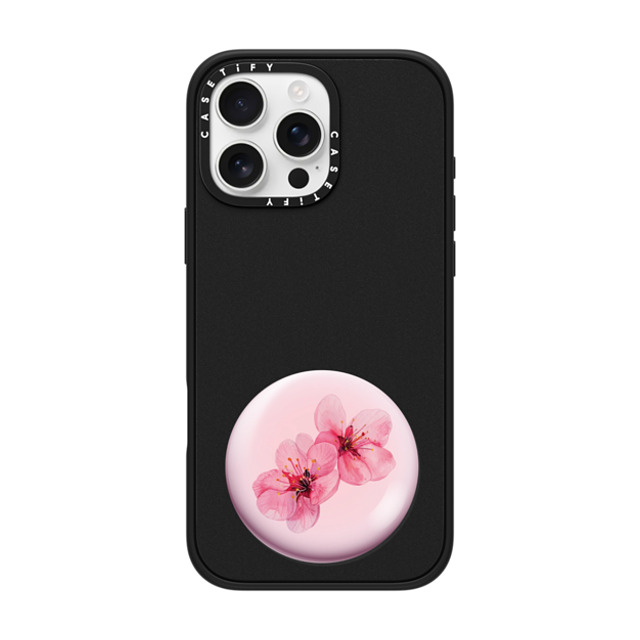 CASETiFY iPhone 16 Pro Max ケース マットブラック インパクトケース MagSafe対応 Sakura Raindrop Cake casetify_artist