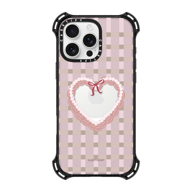 CASETiFY iPhone 16 Pro Max ケース Black バウンスケース Sweetheart checkered case casetify_artist