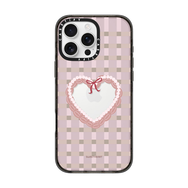 CASETiFY iPhone 16 Pro Max ケース Black インパクトケース Sweetheart checkered case casetify_artist