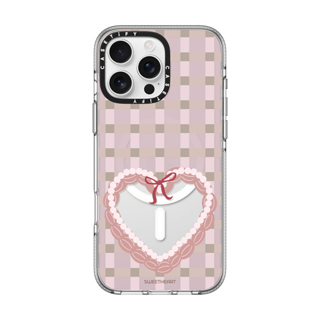 CASETiFY iPhone 16 Pro Max ケース Clear クリア ケース MagSafe対応 Sweetheart checkered case casetify_artist