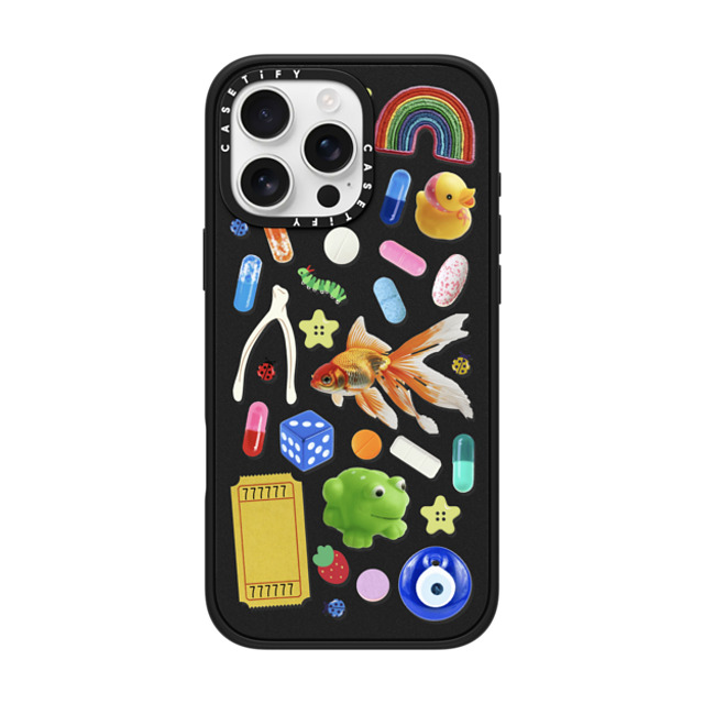 CASETiFY iPhone 16 Pro Max ケース マットブラック インパクトケース MagSafe対応 Happy Dose of Luck casetify_artist Father's Day CASETiFY iPhone 16 Pro Max ケース マットブラック インパクトケース MagSafe対応 Happy Dose of Luck casetify_artist Father's Day
